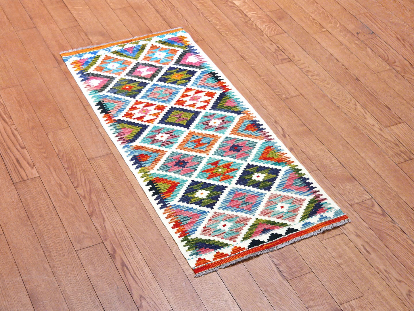 Kilim woven runner carpet 141 x 62 cm - SPM30-1976-maimana-kilim-hand-woven-wool-carpet-from-pakistan-b Kilim woven runner carpet 141 x 62 cm - SPM30-1976-maimana-kilim-hand-woven-wool-carpet-from-pakistan-b