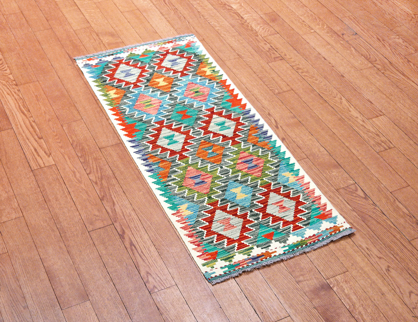 Kilim woven runner carpet 150 x 64 cm - SPM30-1988-maimana-kilim-hand-woven-wool-carpet-from-pakistan-b Kilim woven runner carpet 150 x 64 cm - SPM30-1988-maimana-kilim-hand-woven-wool-carpet-from-pakistan-b