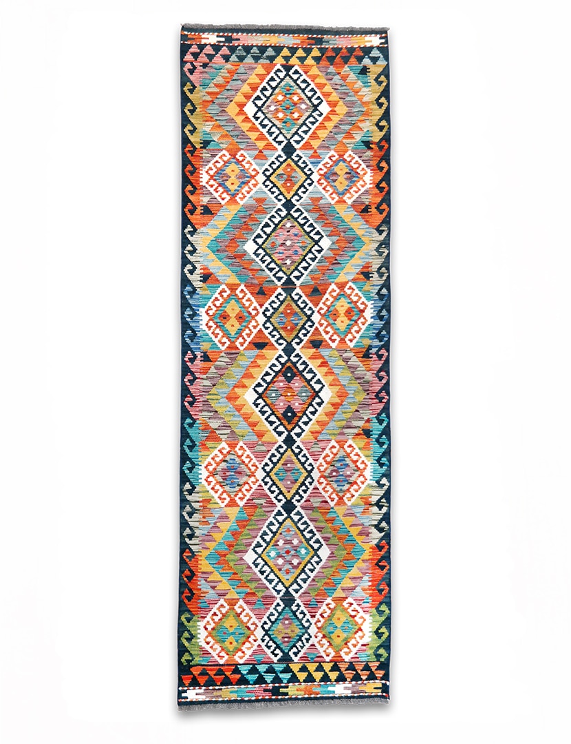 Kilim futószőnyeg 247 x 80 cm - SPM30-1941-maimana-kilim-kezi-szovesu-gyapju-futoszonyeg-pakisztanbol-a