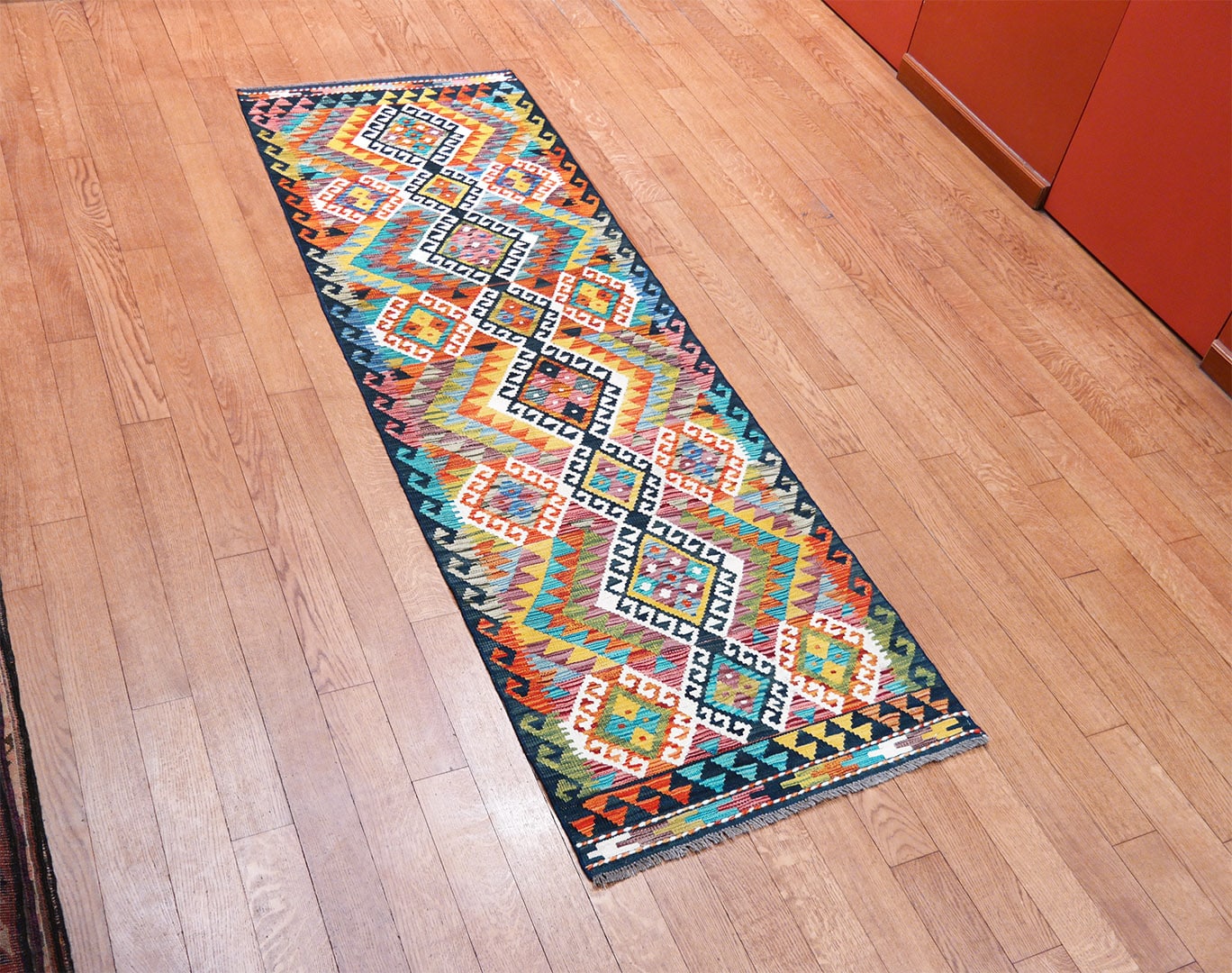 Kilim futószőnyeg 247 x 80 cm - SPM30-1941-maimana-kilim-kezi-szovesu-gyapju-futoszonyeg-pakisztanbol-b