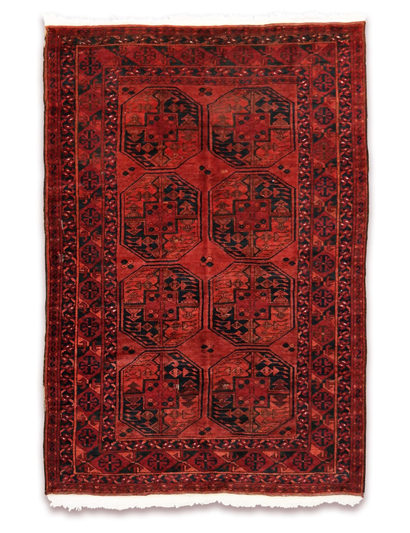 Ersari antik afgán szőnyeg 215 x 147 cm - EB-001-ersari-kezi-csomozasu-afgan-szonyeg-a