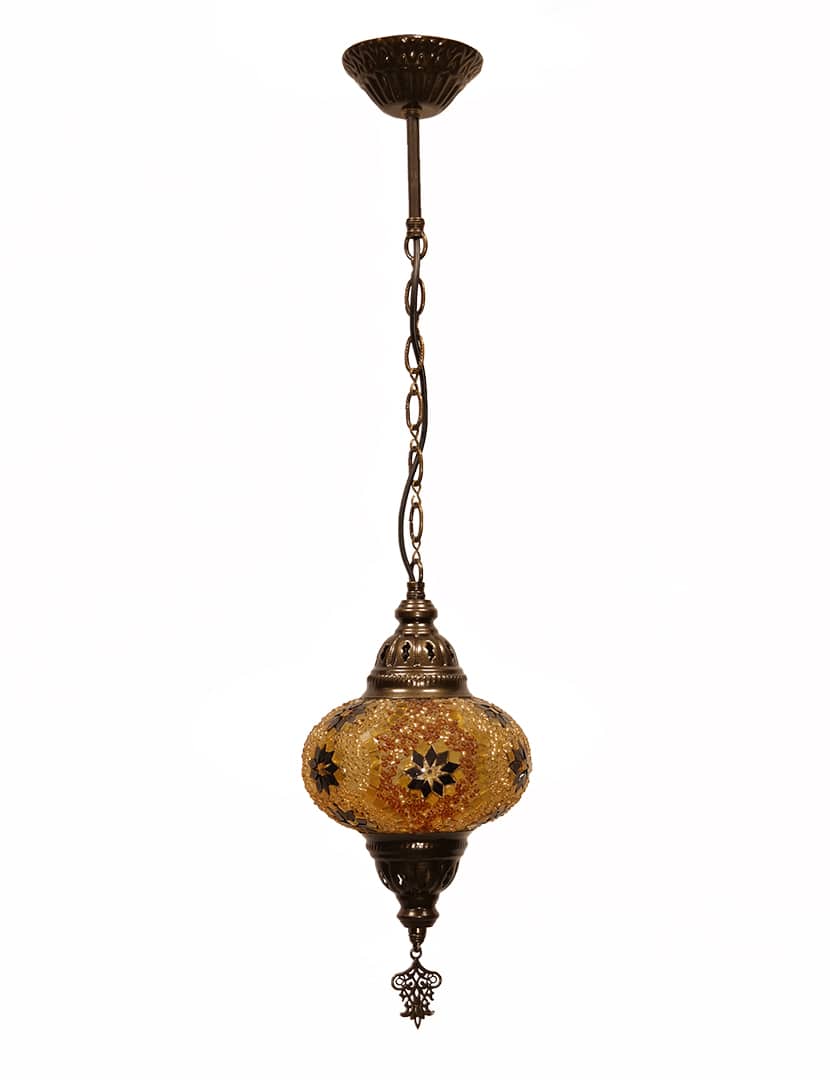 Világosbarna török függőlámpa