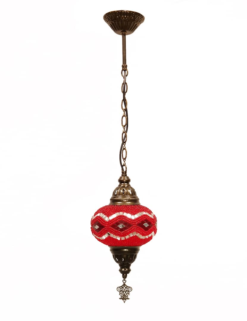 Piros török függőlámpa - HM17T-P1-mozaikuveg-fuggolampa-torokorszagbol-a