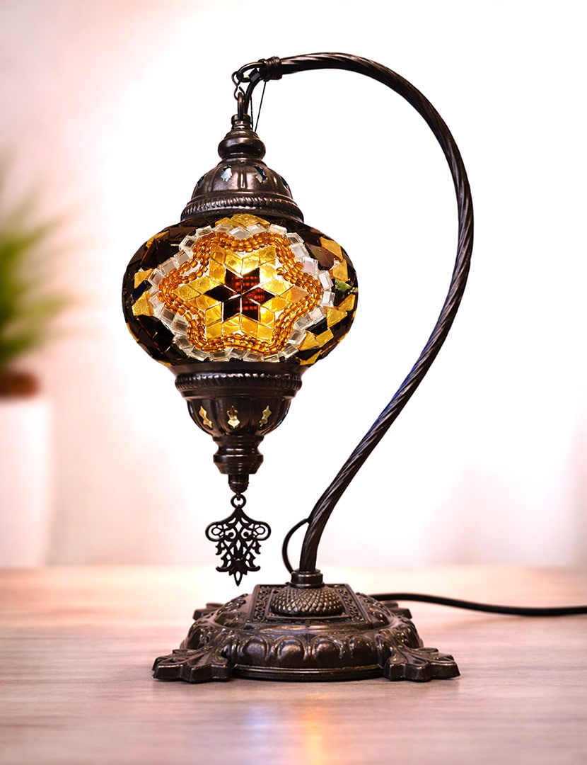 Karos barna lámpa - TM158-B1-karos-asztali-lampa