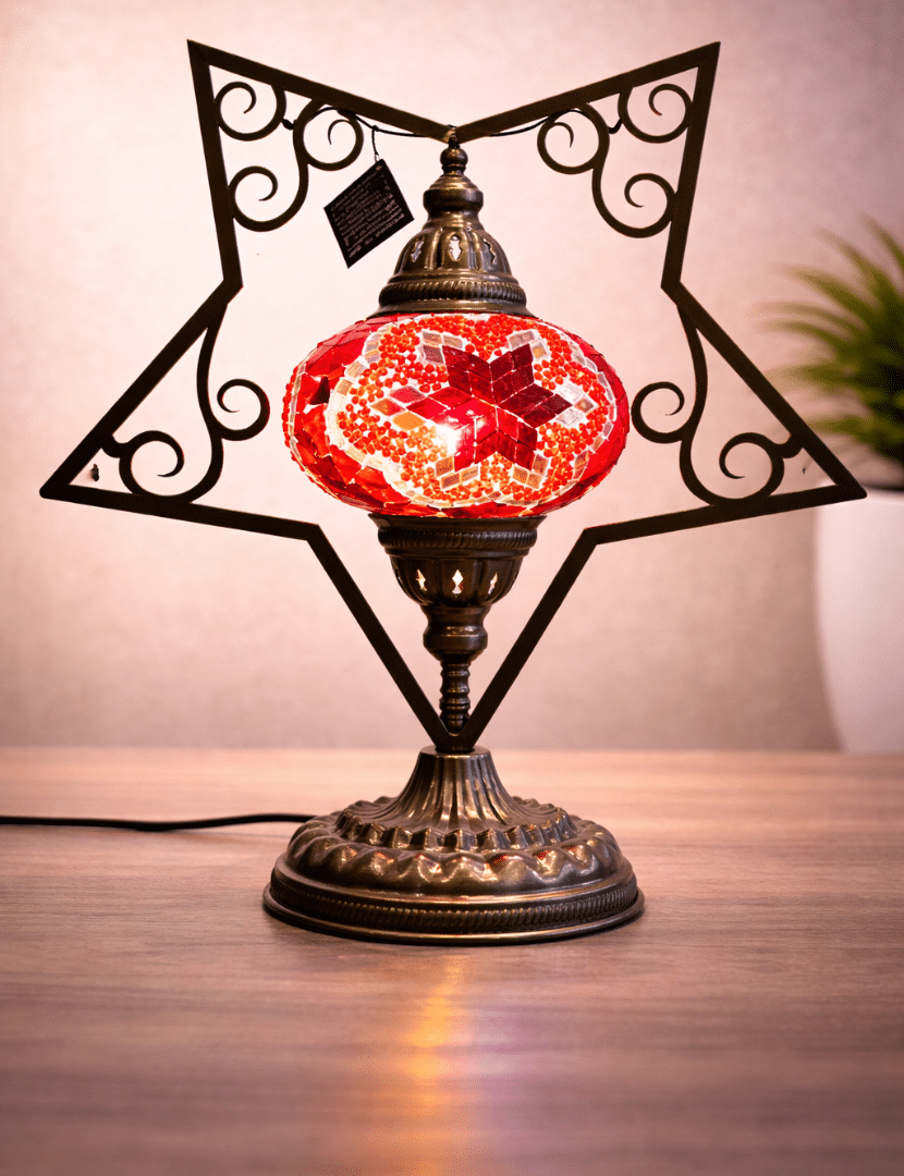 Piros csillagos lámpa