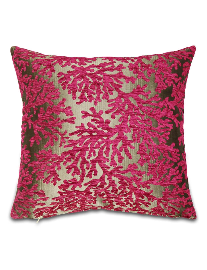 Rózsaszín korall mintás párna - pk-5009-ottoman-diszparna-huzat-torkorszagbol-a