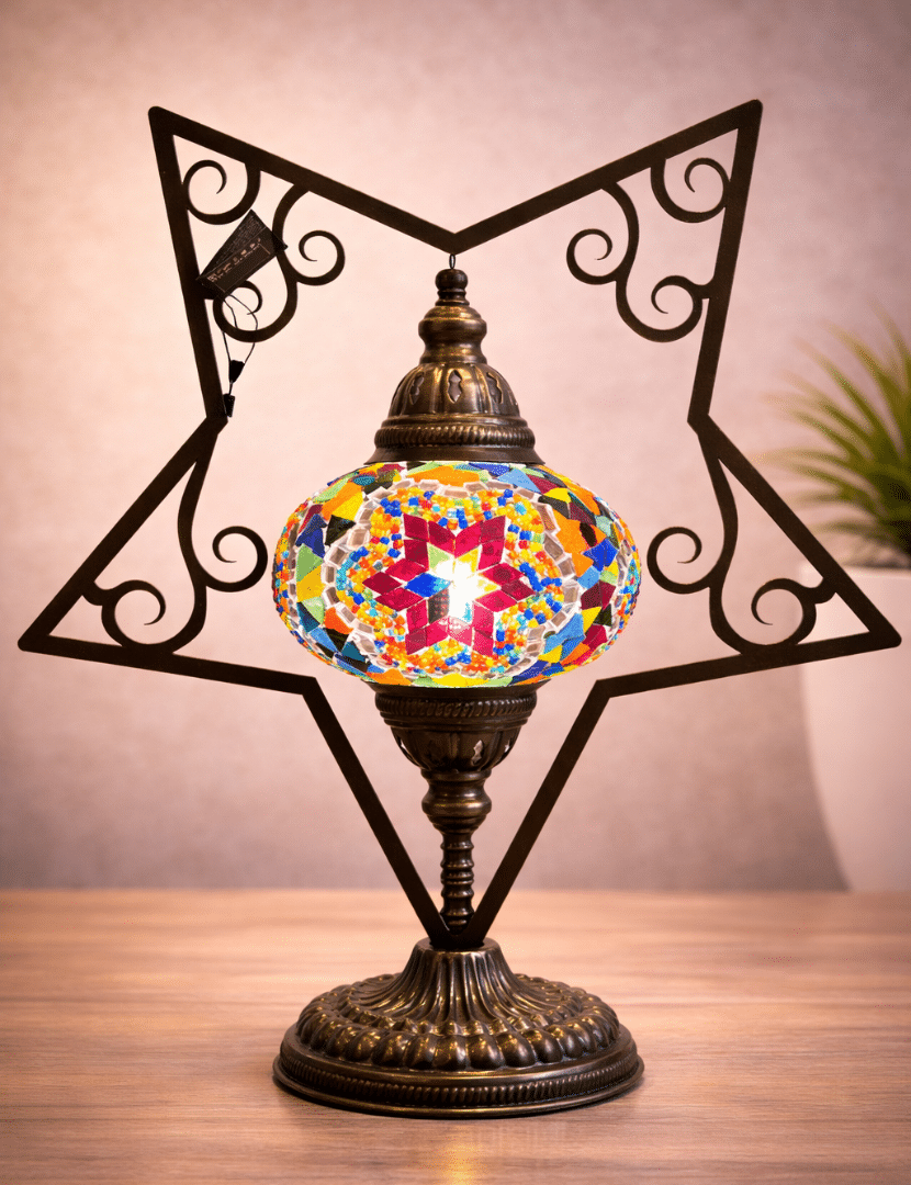Színes csillagos lámpa
