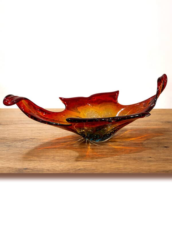 Muránói kézműves üveg tál