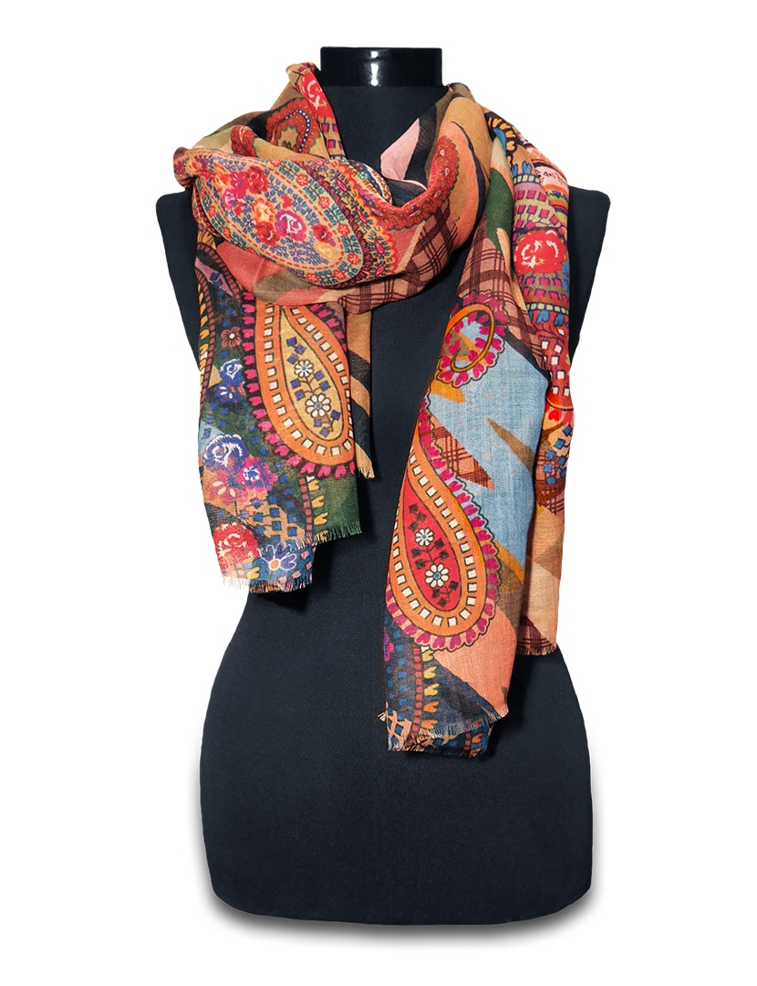 Színes gyapjú sál - TPR-139-69-noi-gyapju-sal-indiabol-a