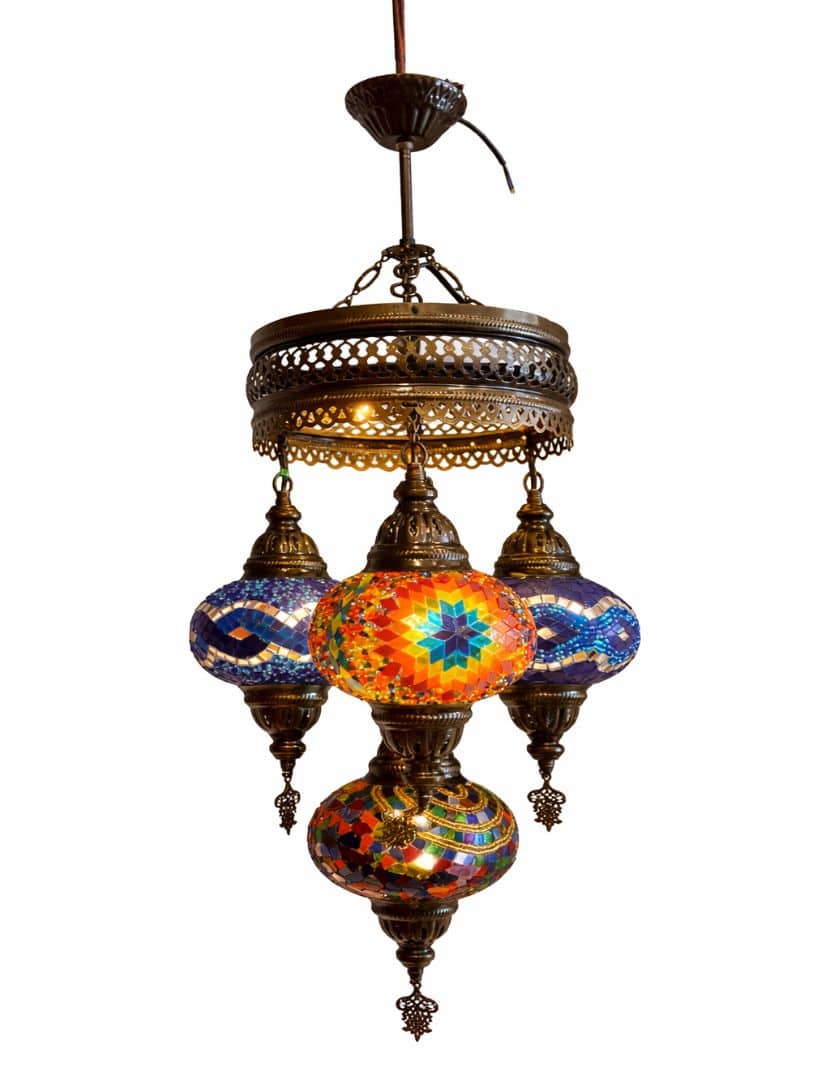 Mennyezeti csillár 4 függesztett lámpatesttel