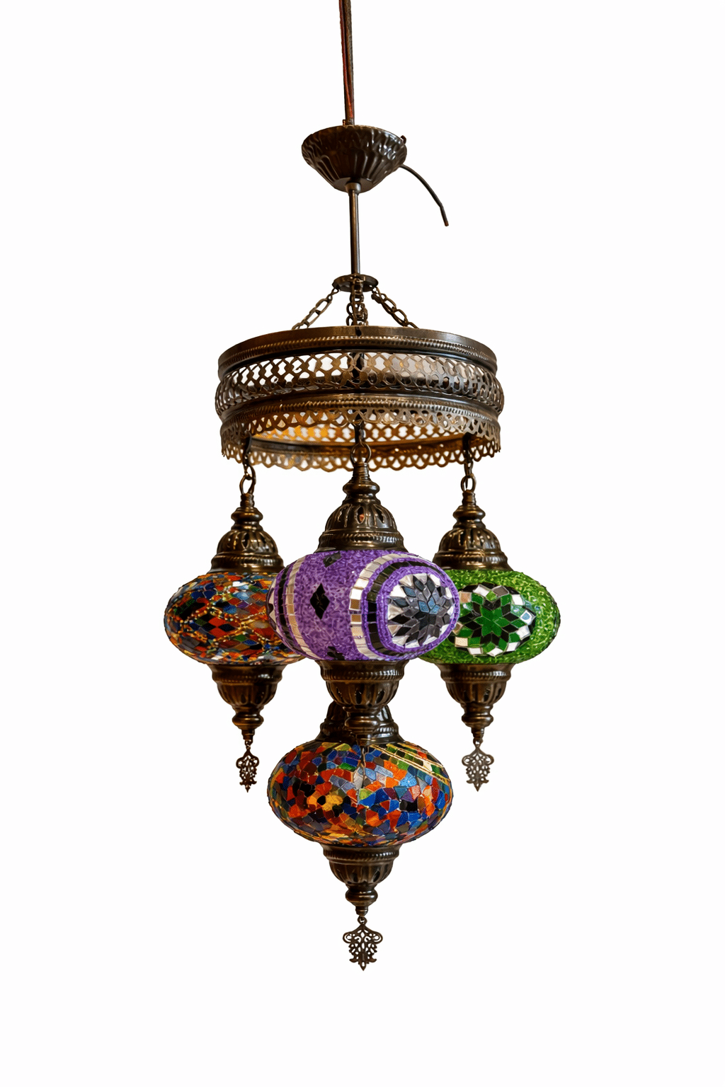 Mennyezeti csillár 4 függesztett lámpatesttel