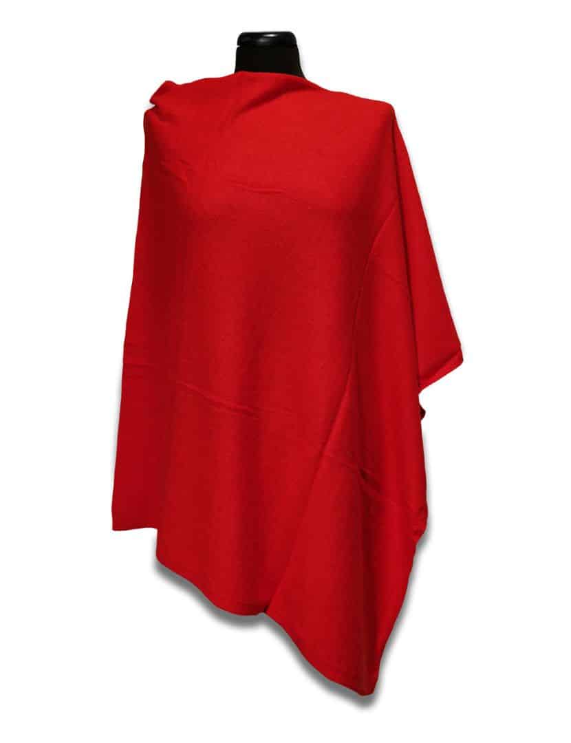 Piros kasmír poncsó