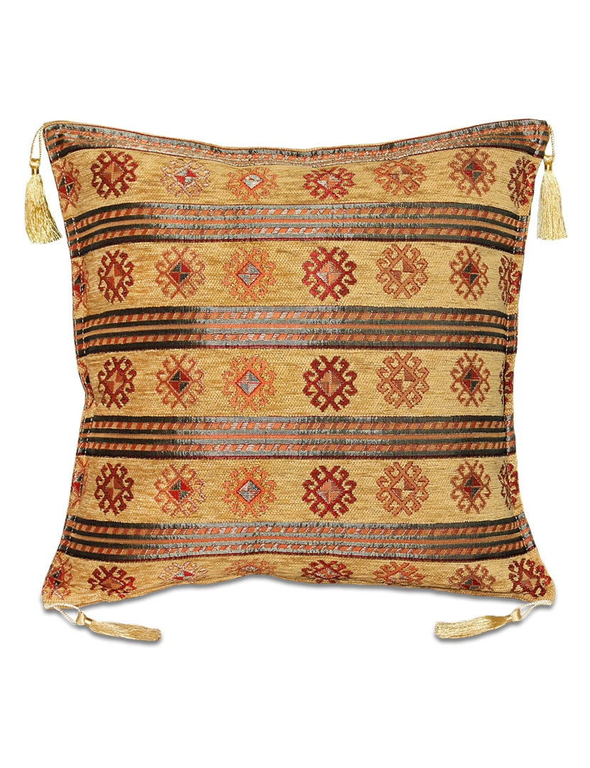 Sárga csíkos párna - pk-1025-sarga-ottoman-diszparna-huzat